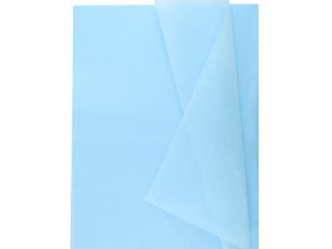 مناديل ورقية سافيتا مقاس 50 × 35 سم ، ورق تغليف مناديل ورقية بألوان سادة لعيد الفصح ، وحفلات الزفاف ، وأعياد الميلاد ، وحرف يدوية (60 ورقة ، أزرق فاتح)
