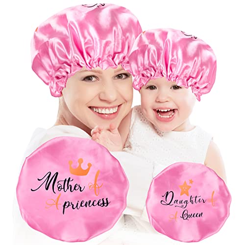 Mommy and Me طقم بونيه ساتان بونيه للشعر للنوم - بونيه حريري للسيدات Mommy and Me طقم بونيه ساتان بونيه للشعر للنوم - بونيه حريري للسيدات