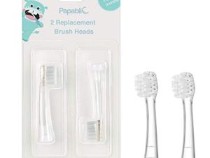 رؤوس فرشاة كهربائية بديلة من Papablic BabyHandy Sonic (من 18 إلى 36 شهرًا) ، عدد 2