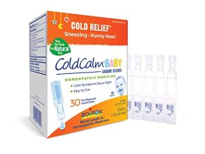 قطرات Boiron ColdCalm Baby أحادية الاستخدام للتخفيف من أعراض البرد للعطس وسيلان الأنف واحتقان الأنف - جرعات سائلة معقمة وغير تسبب النعاس - 30 عددًا