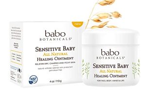 مرهم طبيعي للشفاء خالٍ من العطور من Babo Botanicals - يحتوي على 70٪ + مكونات عضوية ودقيق شوفان غرواني طبي - 4 أونصة.