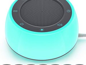 جهاز Jack & Rose White Noise Machine للأطفال ، جهاز صوت للأطفال مزود بإضاءة ليلية ، جهاز ضوضاء أبيض محمول للنوم