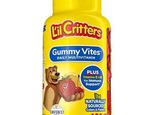 L'il Critters Gummy Vites Daily Kids Gummy متعدد الفيتامينات: فيتامينات C و D3 والزنك لدعم المناعة 190 قيراط (95-190 يومًا) ، 5 نكهات لذيذة من العلامة التجارية الأولى في أمريكا للأطفال Gummy Vitamin