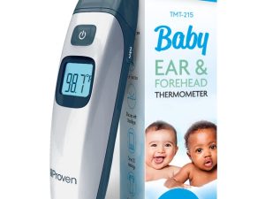 IPROVEN Digital 3-in-1 Infrared Thermometer للأطفال ، الأطفال والبالغين [سريع ودقيق وسهل الاستخدام] وضع الأذن والجبهة والأشياء ، TMT-215 رمادي