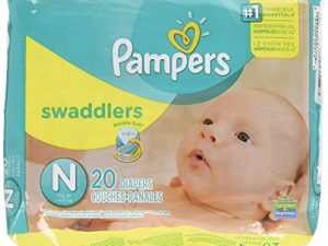 حفاضات بامبرز Swaddlers ، حديثي الولادة (حتى 10 أرطال) ، 20 قطعة
